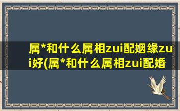 属*
和什么属相zui
配姻缘zui
好(属*
和什么属相zui
配婚 🐯 姻 🍀 zui
合适)